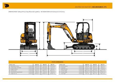 MINI EXCAVATORS 8025, 8030, 8035 ZTS 